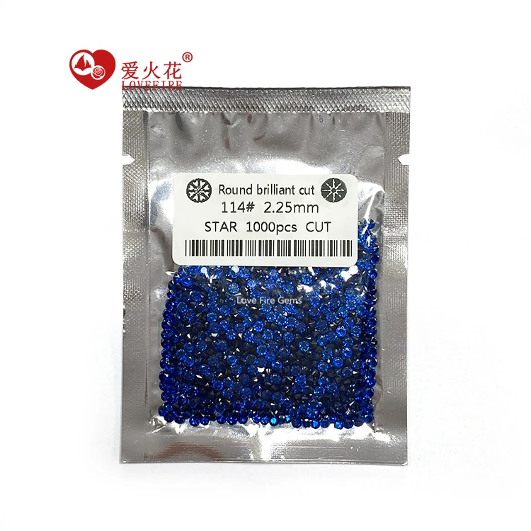 

1000pcs/pack melee size 114# blue round brilliant cut loose spinel gems stone synthetic spinel