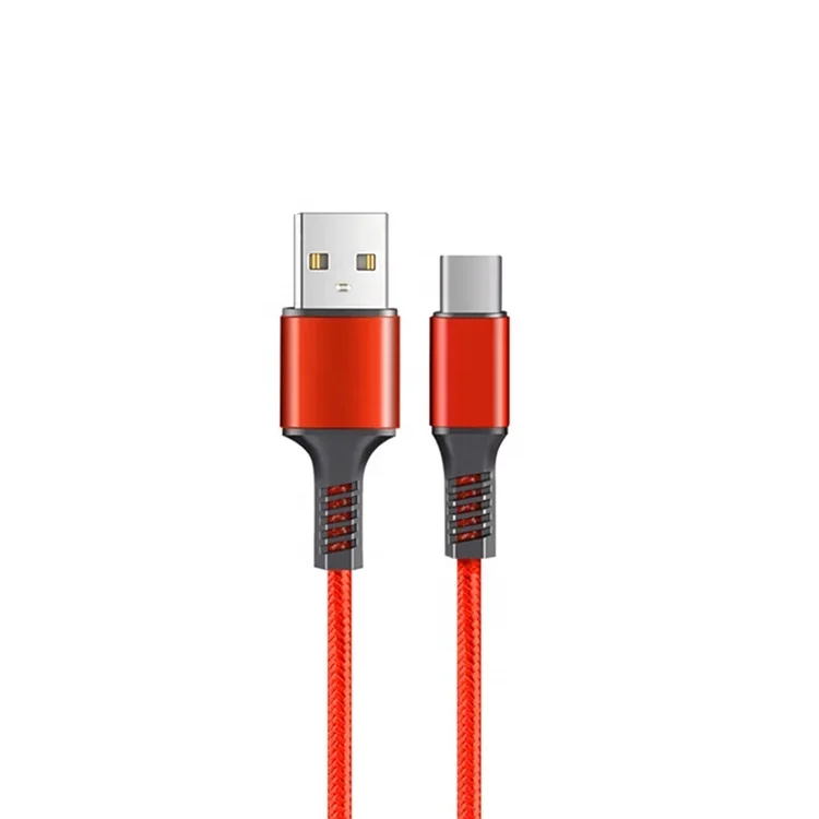 

Free sample wholesale high quality Fast charging Usb 2.0 Male To Type C Data Cable, Black red blue