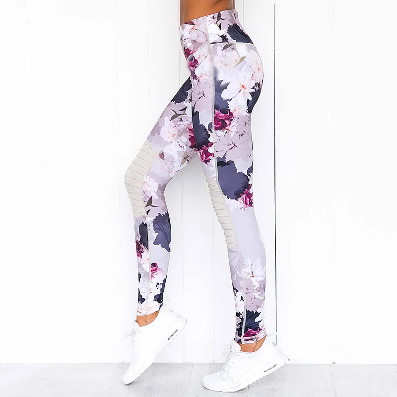
2020 Hot sale sublimated printed fitness tight seamless girl sublimation custom print yoga wear yoga pants 