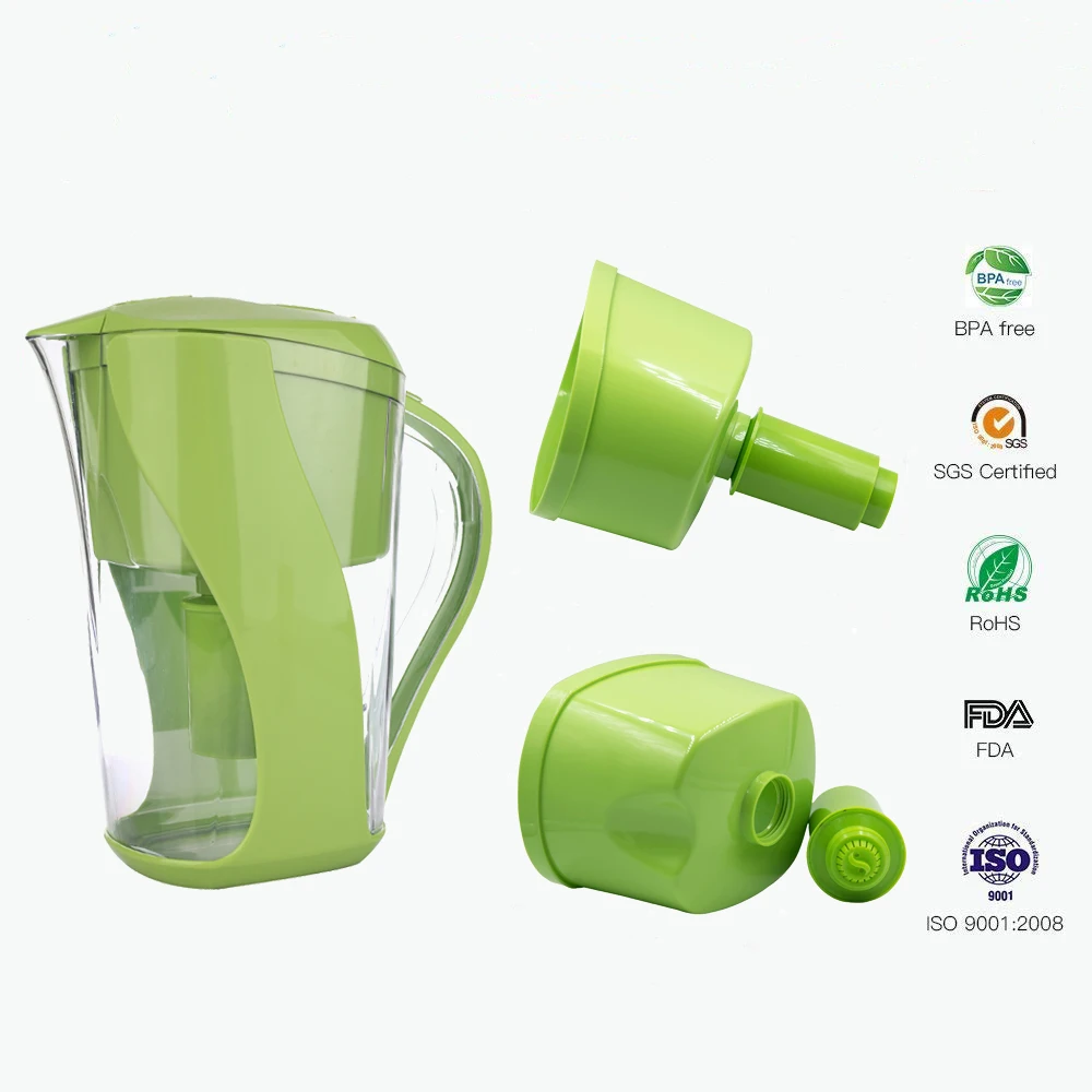 Alkaline Water Filter Pitcher with 6 Stage Ionizer Filtration System to Purify and Increase PH Levels
