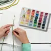 96 Colors Embroidery Floss Cross Stitch Threads Tool Kit with Organization Box