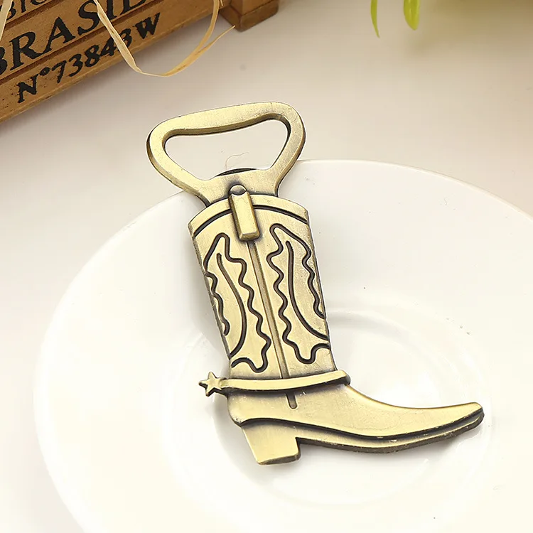 Antique Cowboy Boot Bottle Openers Wedding Party Favors For Guests
