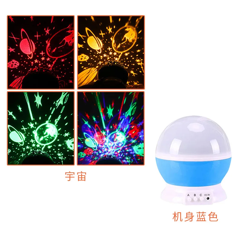 Novelty Luminous Toys Romantic Starry Sky LED Night Light Projector Battery USB Night Light Creative Birthday Toys For Children