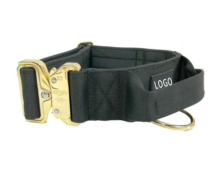 

Wholesale Tactical Dog Collar Adjustable K9 Military Dog Collar Nylon Training Heavy Duty Dog Collar with Handle