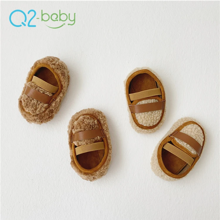 

Q2-baby F203 New Winter Autumn Model comfortable Lamb Wool Soft Sole New Born Baby Shoes