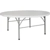 72" Bi-Fold Plastic Round Table Banquet and Event Folding Table with Carrying Handle