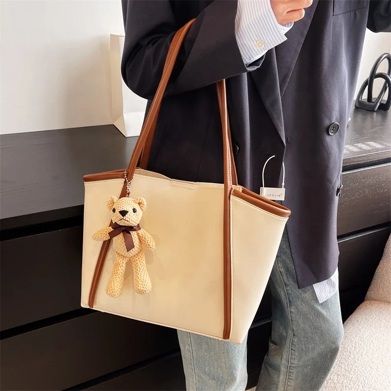 

2022 New Designer Famous Brand Women Shoulder Purse High Quality Ladies Luxury PU Leather Handbags Women's Tote Bags, White,brown,black