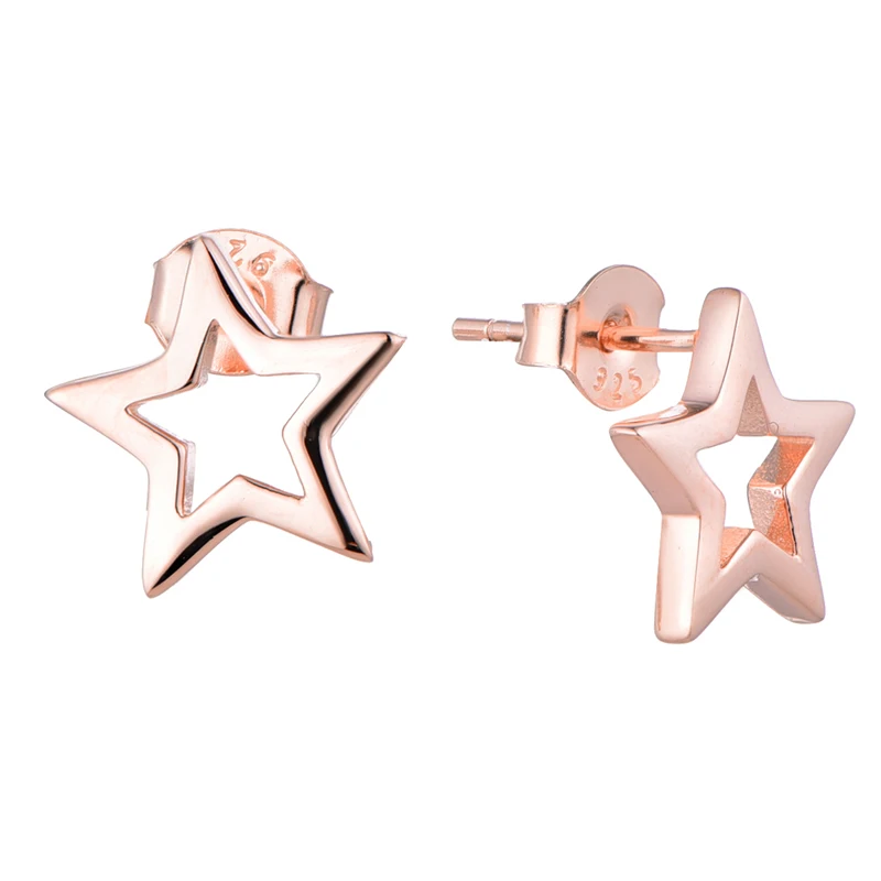 

Factory price new custom jewellery 925 plain silver sterling star stud earrings fashion gold korean designer earings 2022