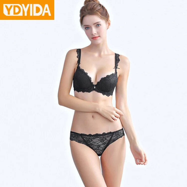 

Factory Directly Sale Sexy Bra Set Gather Breasts The Upper Thin Bottom Thick Lace Women's Underwear Panties