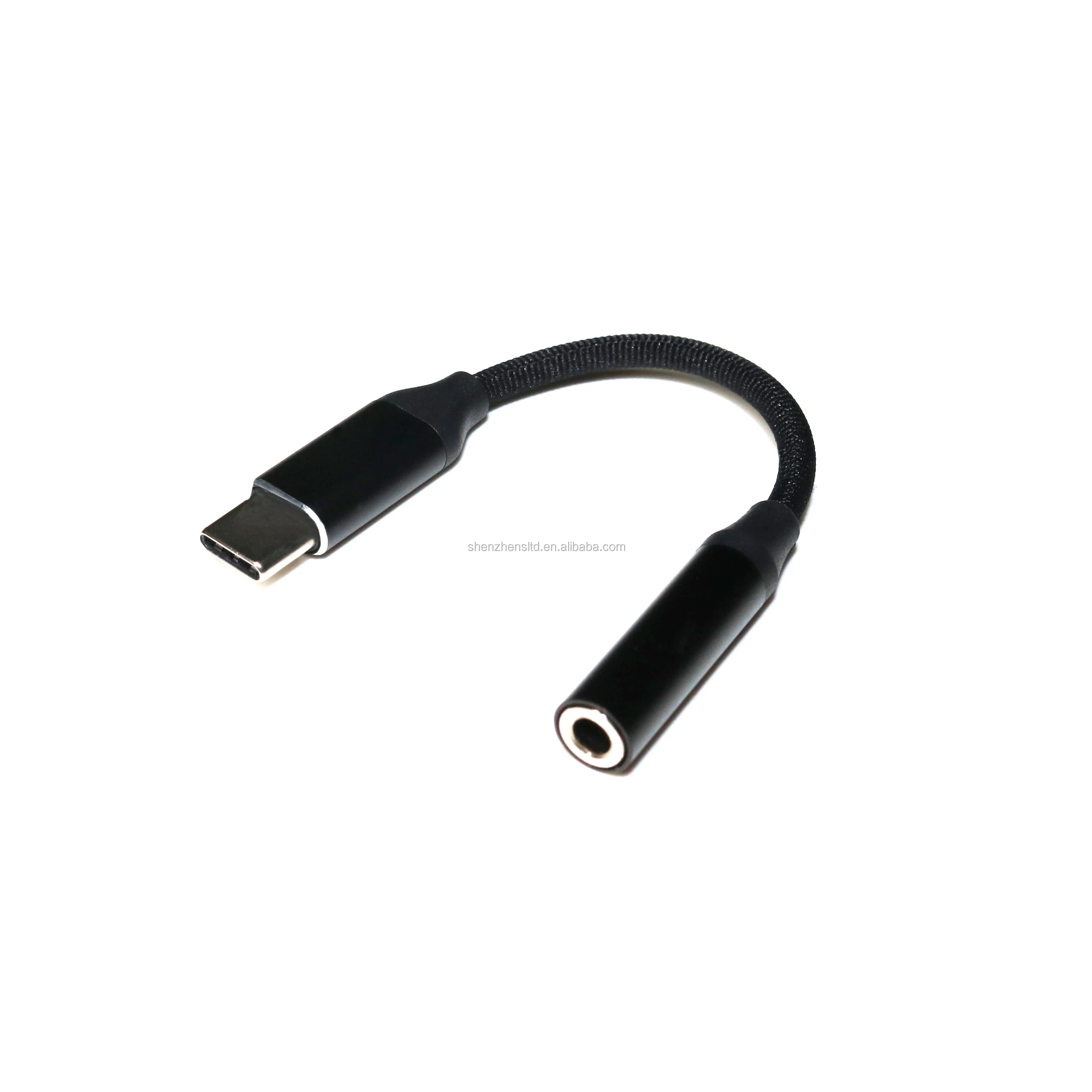 

type c to 3.5mm audio adapter for Samsung Huawei commonly used accessories & parts, Black/grey