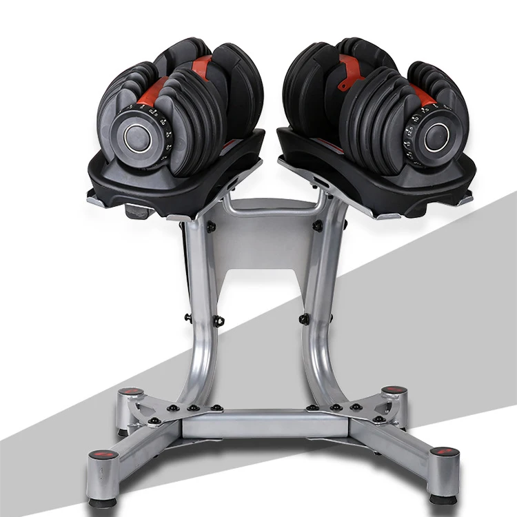

customized Adjustable dumbbell rack 4kg set 3kg free Weights dumbbell rack, Silver
