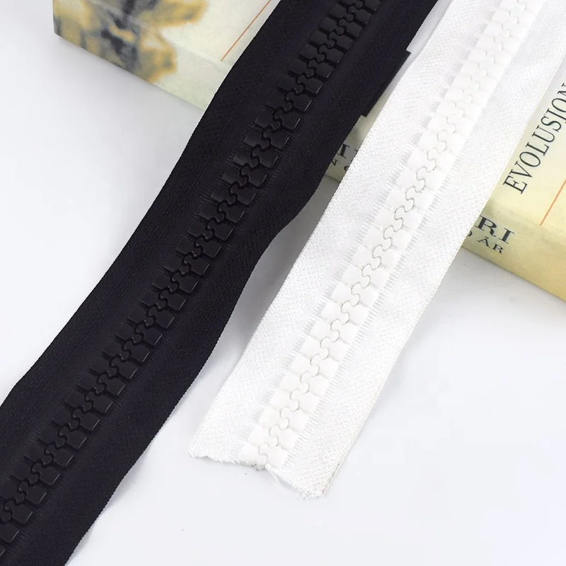 

Meetee AP653  DIY Sewing Accessories White Black Resin Zipper Open-end Zippers