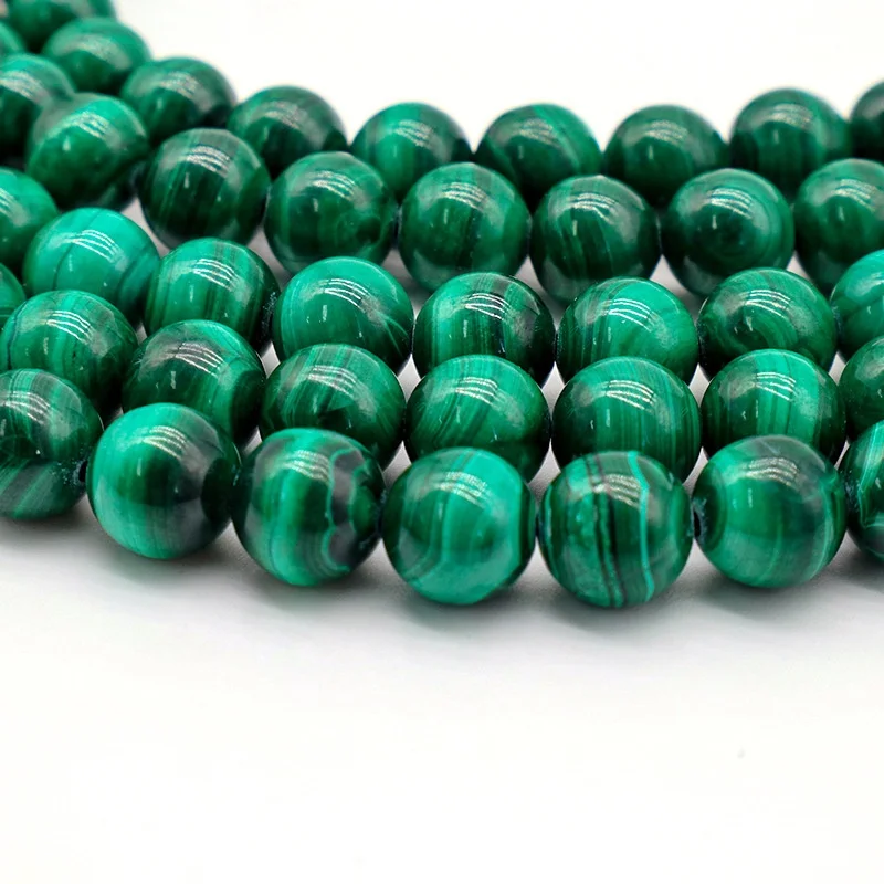 

Wholesale Natural AAA Malachite Gemstone Loose Beads For Jewelry Making 4mm 6mm 8mm 10mm 12mm, 100% natural color