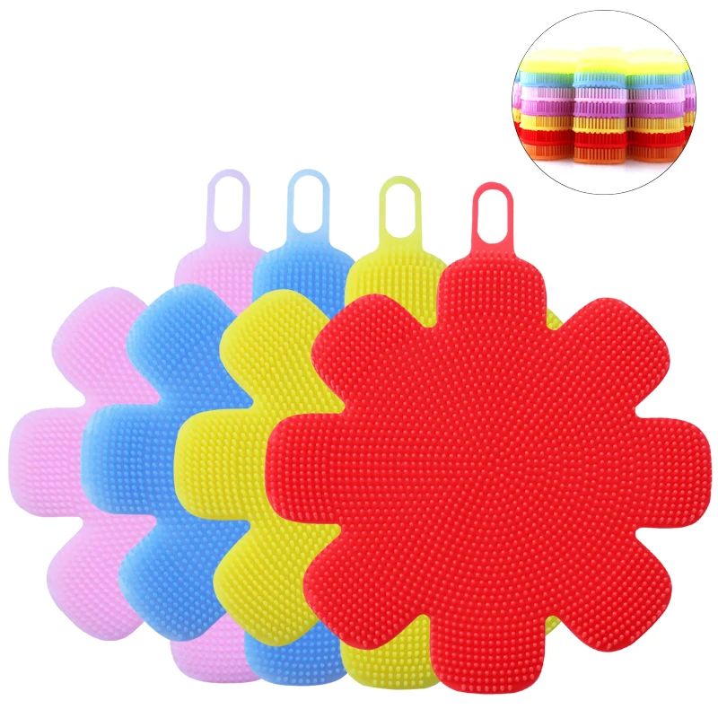

Professional production durable kitchen silicone dish wash brush vegetable cleaning brush