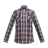 Cotton big checks two pockets long sleeve shirt for men hot sale