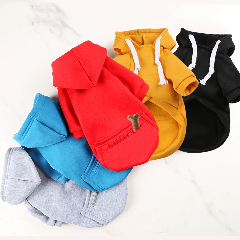 

Large Big Dog Pet Zipper Pocket Sweatshirt Hoodies Wear Outfit Grossiste Vetement Pour Chien Sudadera Ropa Perro Clothes Vendors, 5 colors