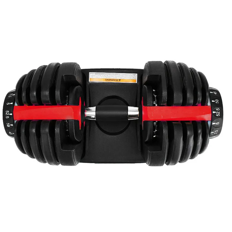 

Weight lifting gym equipment 5 to 90lb iron adjustable dumbbell set 40kg 24kg adjustable 90lb 40 kg weight dumbbells, Black and red