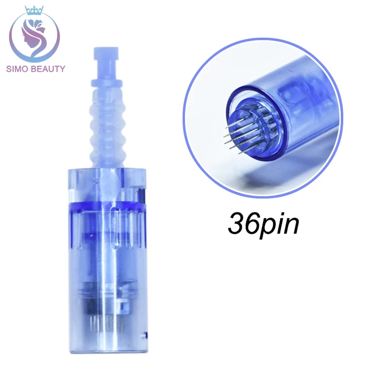 

Medical microneedling cartridges ameamed ultima dr pen a6 professional 36 point cartridges, Transparent blue