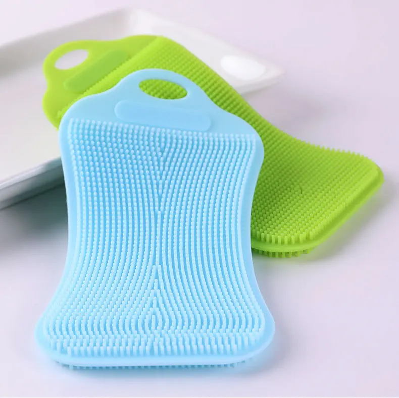 

Food-Grade Silicone Dishes Non Stick Cleaning Smart Kit Brush Sponge Dish Scrubber, Available