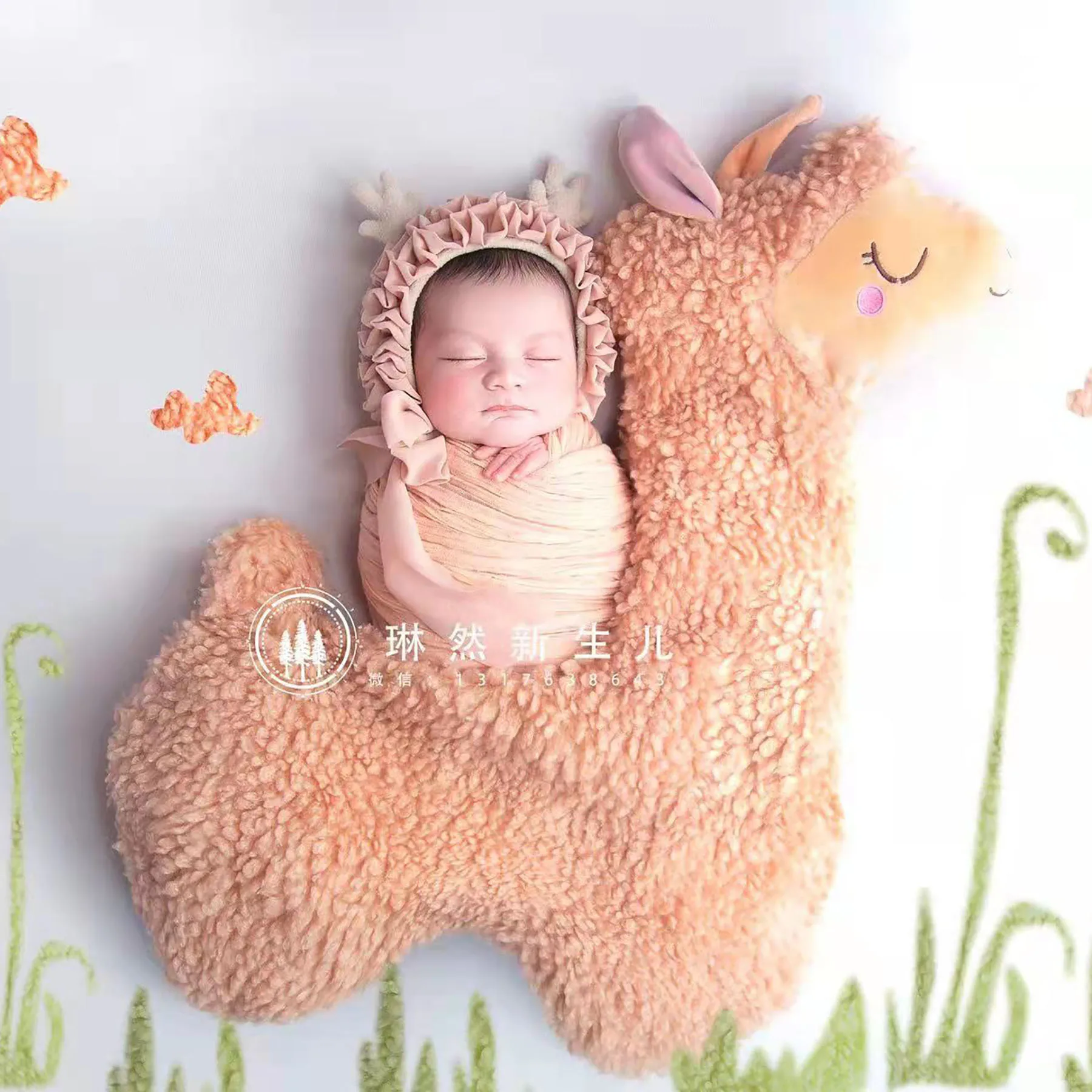 

Baby Touch Posing Cushions Newborn Soft Alpaca Fuzzy Toy Posing Photo Props For Export, Various