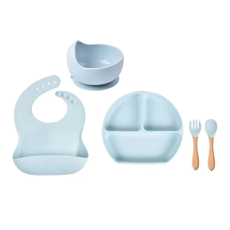 

Free sample Food Grade Baby waterproof baby silicone bib set colorful silicone baby bibs