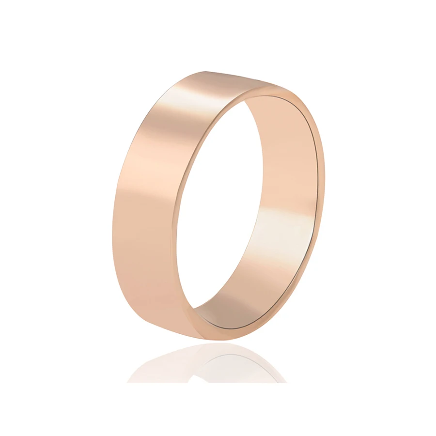 

16238 xuping Classic style rose gold gilt flat woman's ring
