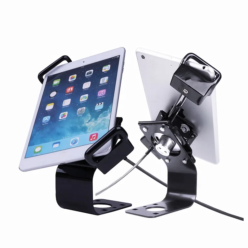

Mobile Security Stand Anti Theft Phone Holder Adjustable Secure Tablet Stand With Lock Phone And Tablet Display Stand Aluminum, Black