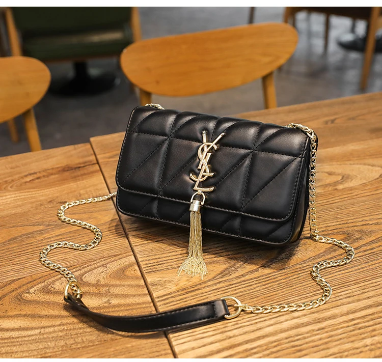 

Wefans Women's solid color diamond chain small square gift bag single-shoulder black female bag wholesale manufacturer, Mutil-colors