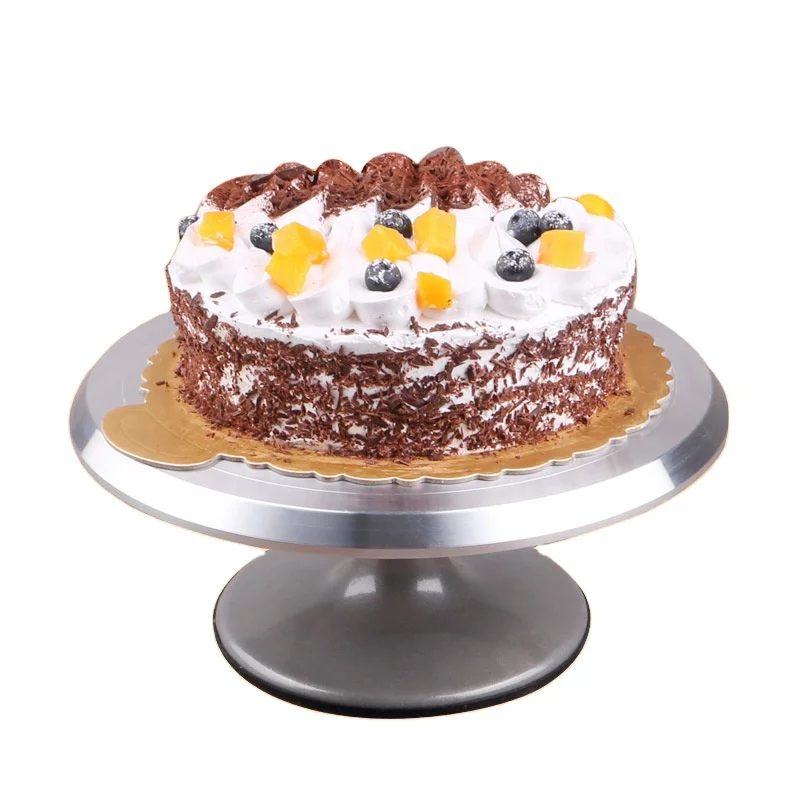 

Metal Cake rotating turntable Stainless Steel Aluminum Material Turntable tool, As picture