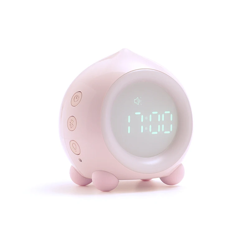 

custom room decor silicone usb wireless led bed night light baby kids Sleep Trainer lamp Music Alarm clock