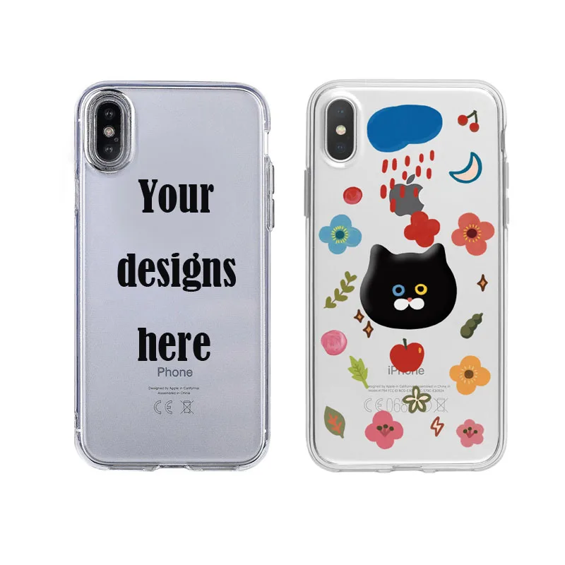 

Wholesale UV Printing Custom Clear Phone Case Logo for iPhone X XS XR XSMAX Support Dropshipping