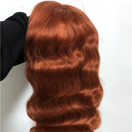 

Orange Ginger Color Lace Front Human Hair Wigs Wavy Remy Human Hair Lace Wig Pre Plucked 13x4 Lace Front Wigs