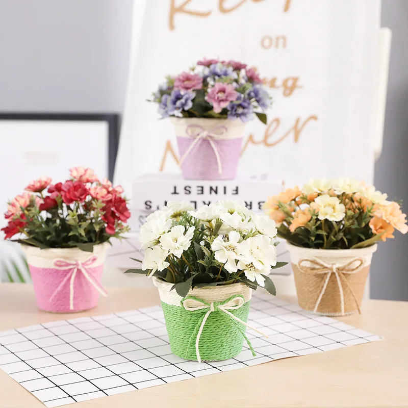 

Artificial plants of Nordic wind home decoration making weaving basket garden plant terrarium