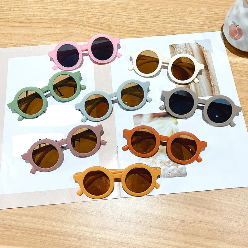 

SKYWAY Cheap Wholesale Multicolor Children Sun Glasses Round Frame Kids Sunglasses For Girls Boys