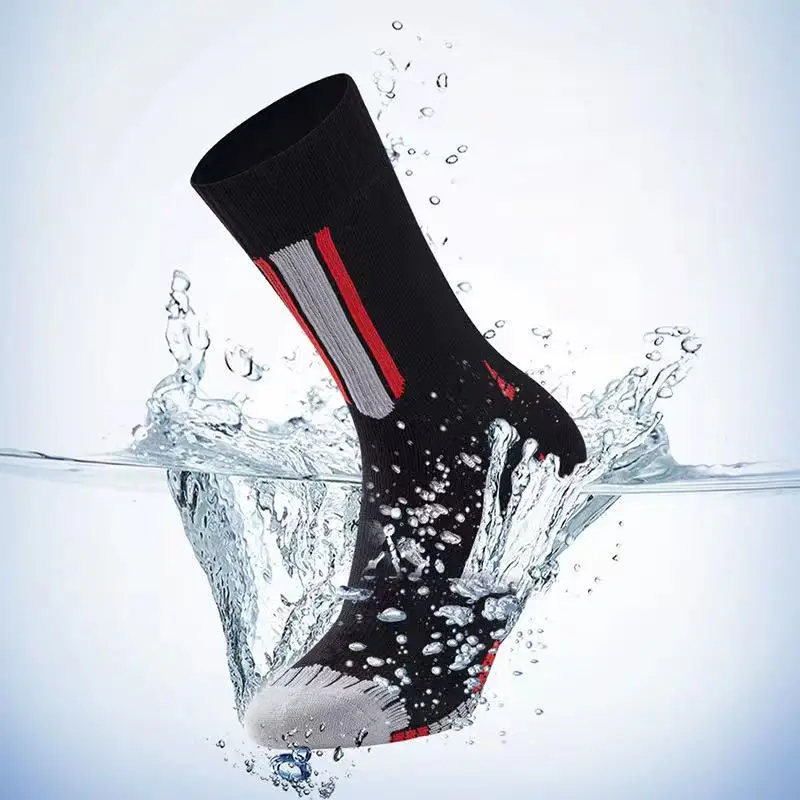 

unisex custom logo Crew Size Waterproof Breathable Socks Water Proof Socks for Hiking in Wate, White/black/blue/red