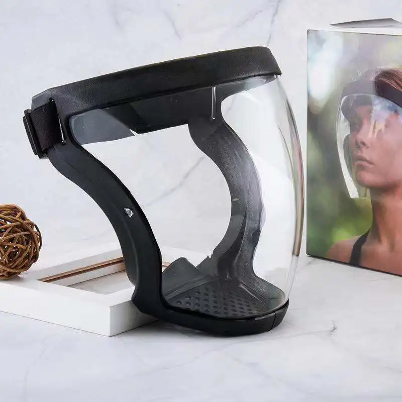 

custom 2021 clear mask sunglasses screen protection full face shield plastic color sport anti fog transparent eye visor glasses, 4 colors