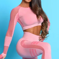 

Women Yoga T-Shirt Breathable Mesh Long Sleeve Fitness Clothing