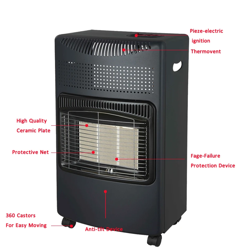 Hot Sale Indoor Portable Gas Heater Natural Gas Heater Piezo Electric Ignition Propane Gas