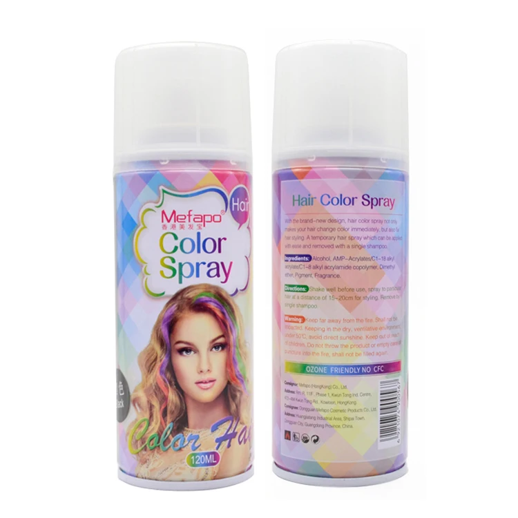

China Hair Dye Spray Meidu Manufacturer Wholesale OEM Private Label Colour Washable Instant Temporary Hair Color Spray