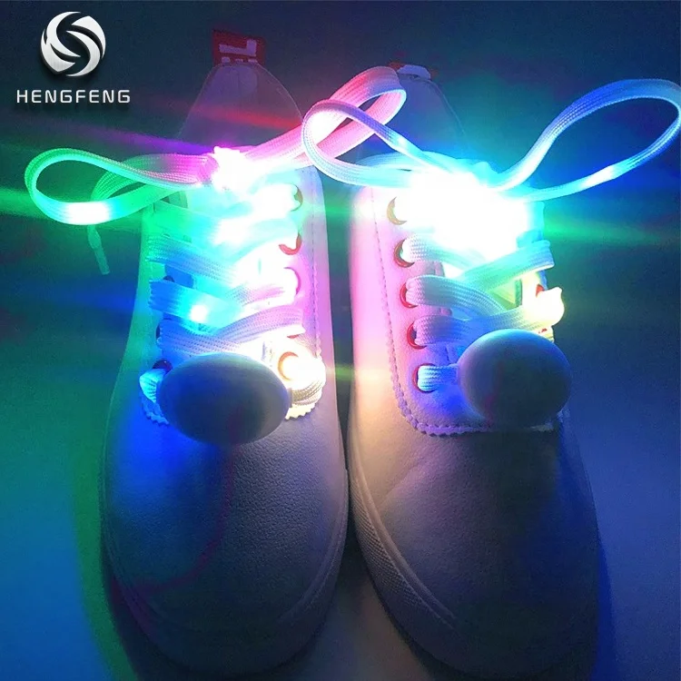 

LED Nylon colour led shoe laces light shoelaces colorful LED shoelaces wholesale price shoelaces, Red yellow blue green pink