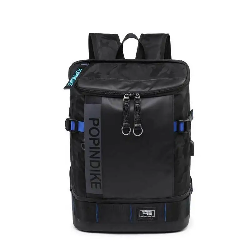 

China Fashion Black Camping Travel Sport Backpacks Waterproof Bucket Tactical Men USB Laptop Backpack, Customizable