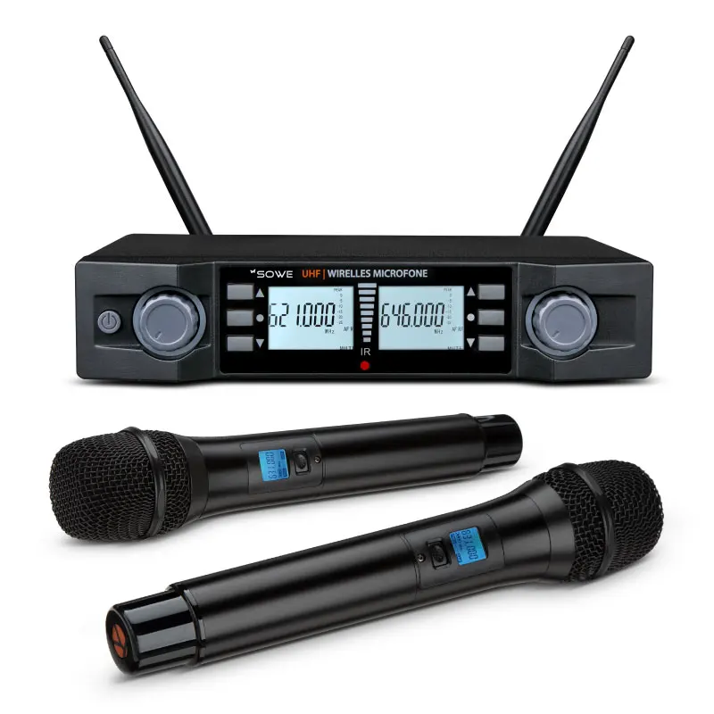 

SOWE Factory direct Low MOQ professional karaoke UHF wireless microphone for church