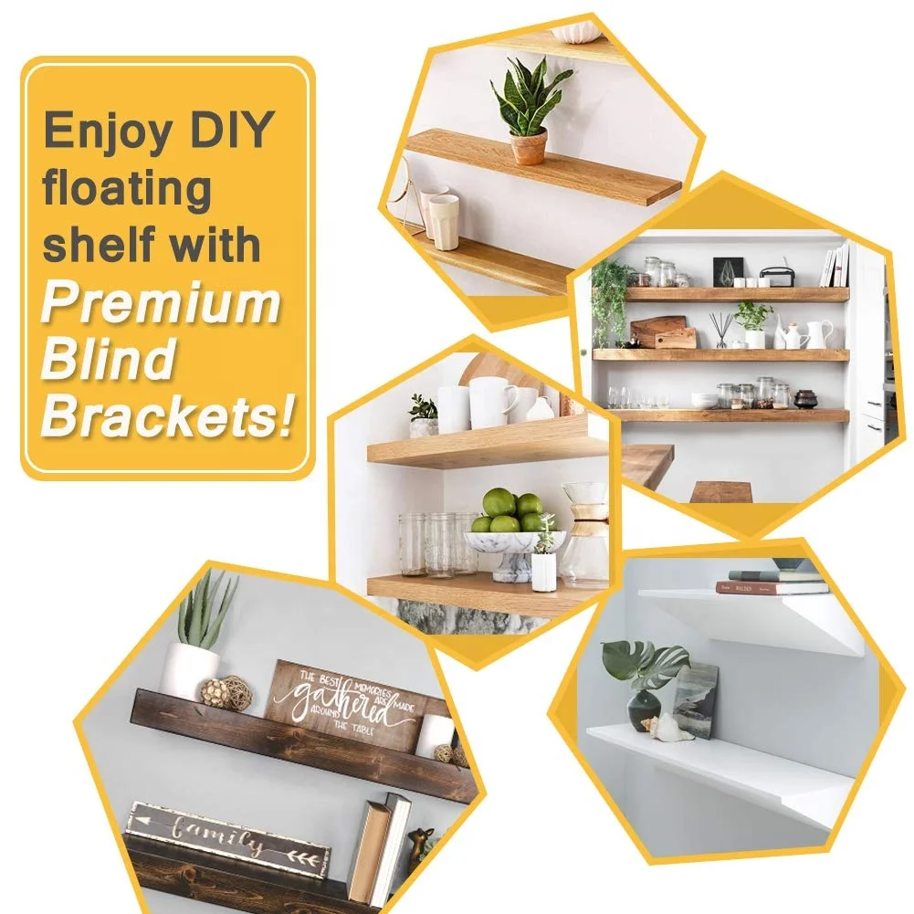 Invisible Metal Floating Shelf Brackets Rustproof Blind Shelf Supports