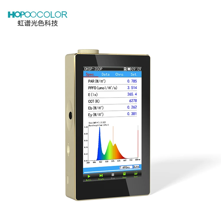 

OHSP350P PPFD PAR umol/m2/s mw/m2/s Spectral Meter Led Plant Light Spectrometer Price