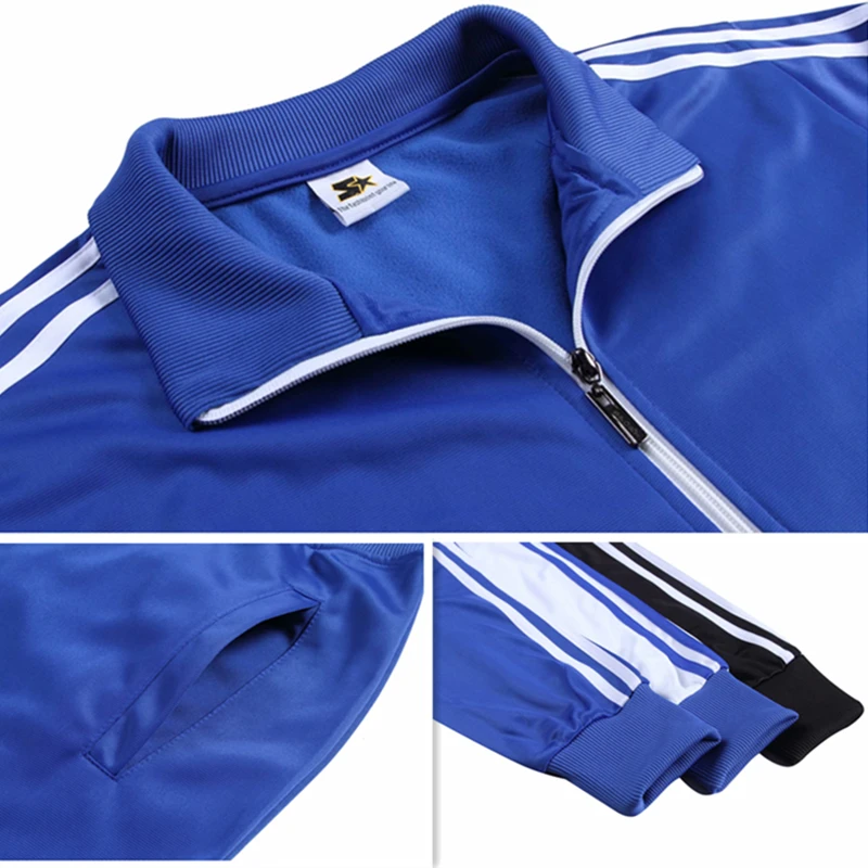 Custom Tracksuit For Men Football Polyester fiber Futbol Running Jackets Tracksuit
