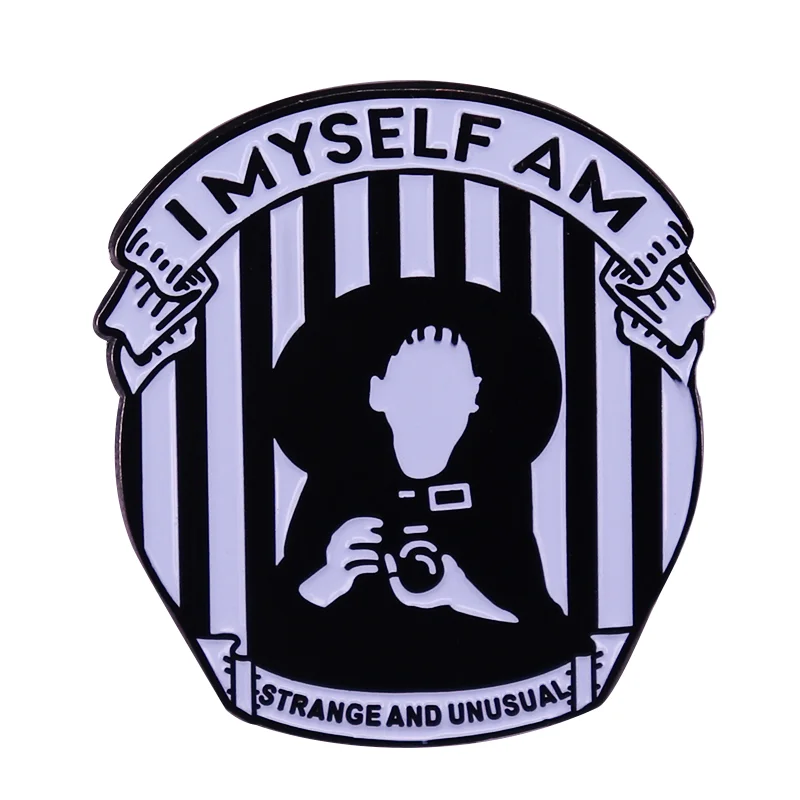 

Lydia Deetz Badge Forever My Goth Girl Hero Brooch Strange and Unsual Jewelry
