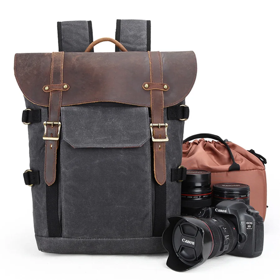 

Wholesale Batik Canvas Camera Backpack Outdoor Waterproof Bag Multi-Functional Photography Bag For Canon Most Digital Slr Bag, Customized