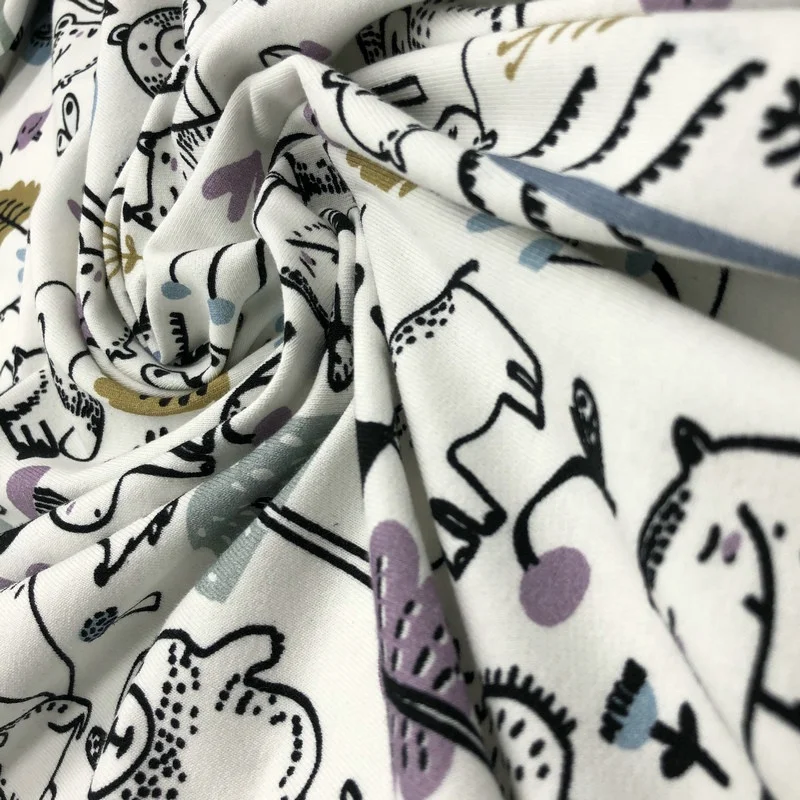 
Telas Customer Printing Cotton Spandex Stretch Fabric 