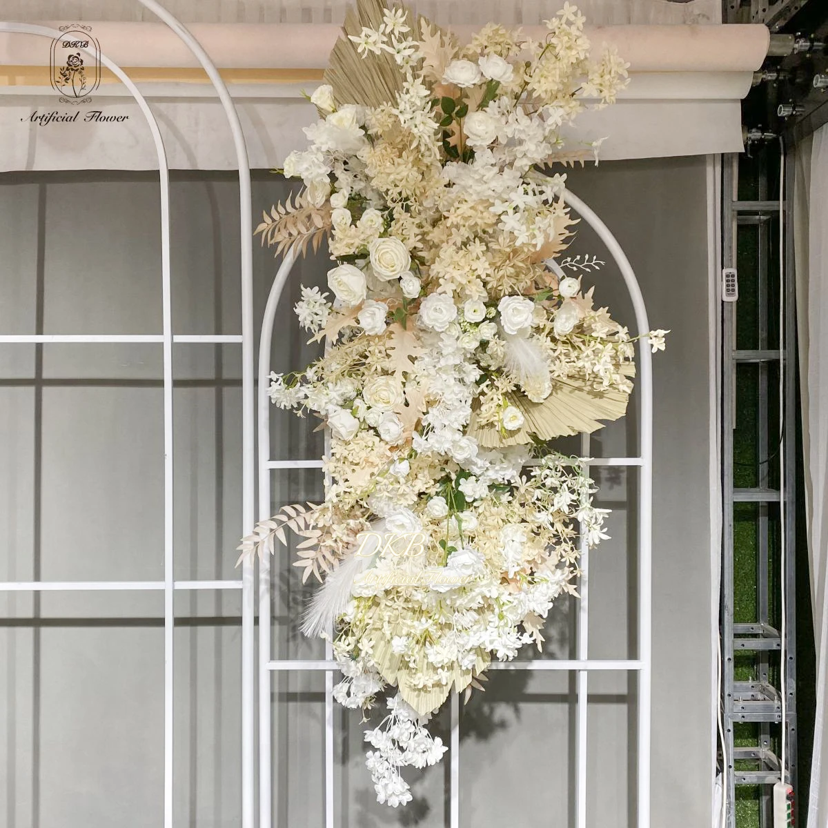 

DKB Arrangement Reception Gate Stage Backdrop Artificial Flower Wedding Arch for wedding decoration