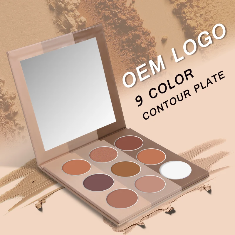 

New Trending Cosmetics Face Bronzer Palette Makeup Kit Vegan Private Label, 9 color